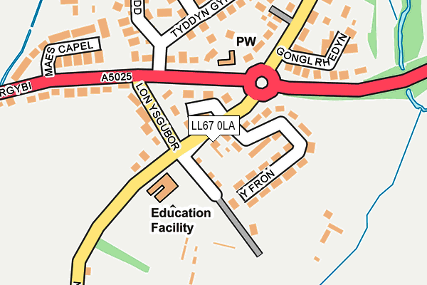 LL67 0LA map - OS OpenMap – Local (Ordnance Survey)