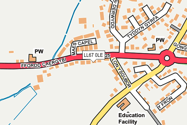 LL67 0LE map - OS OpenMap – Local (Ordnance Survey)