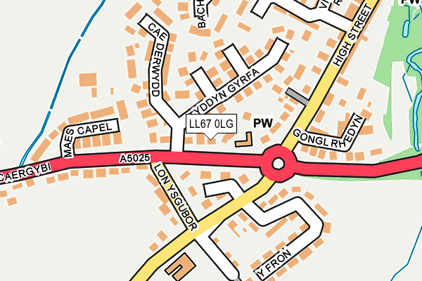 LL67 0LG map - OS OpenMap – Local (Ordnance Survey)