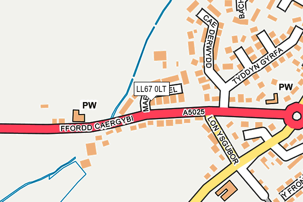 LL67 0LT map - OS OpenMap – Local (Ordnance Survey)