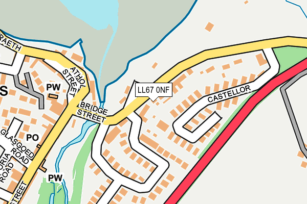 LL67 0NF map - OS OpenMap – Local (Ordnance Survey)