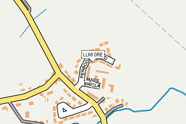 LL68 0RE map - OS OpenMap – Local (Ordnance Survey)