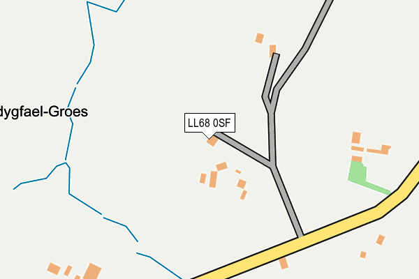 LL68 0SF map - OS OpenMap – Local (Ordnance Survey)