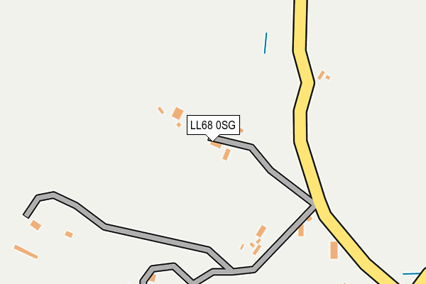 LL68 0SG map - OS OpenMap – Local (Ordnance Survey)