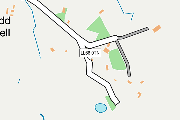 LL68 0TN map - OS OpenMap – Local (Ordnance Survey)