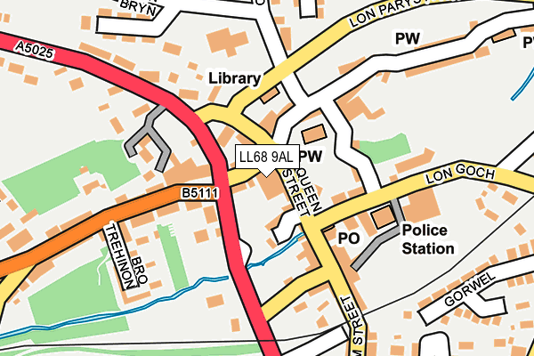 LL68 9AL map - OS OpenMap – Local (Ordnance Survey)