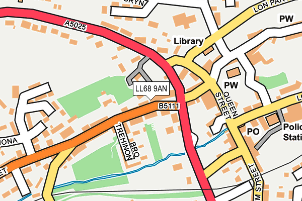 LL68 9AN map - OS OpenMap – Local (Ordnance Survey)