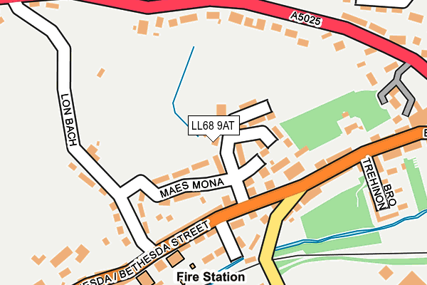 LL68 9AT map - OS OpenMap – Local (Ordnance Survey)