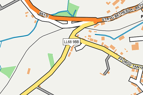 LL68 9BB map - OS OpenMap – Local (Ordnance Survey)