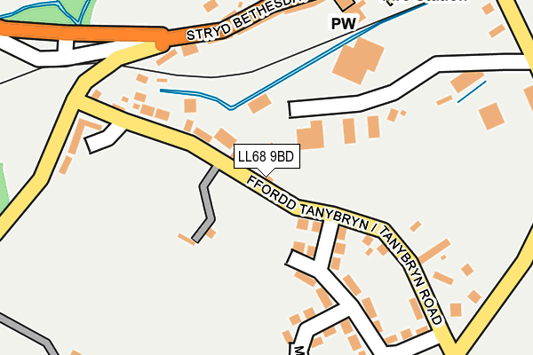 LL68 9BD map - OS OpenMap – Local (Ordnance Survey)