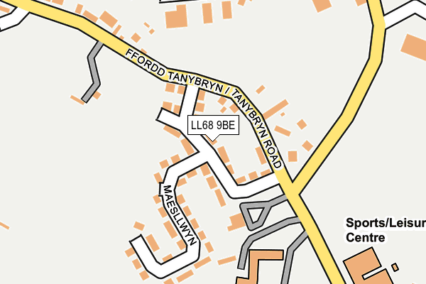 LL68 9BE map - OS OpenMap – Local (Ordnance Survey)