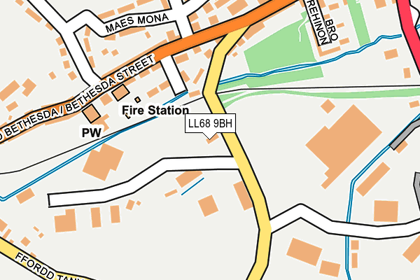 LL68 9BH map - OS OpenMap – Local (Ordnance Survey)