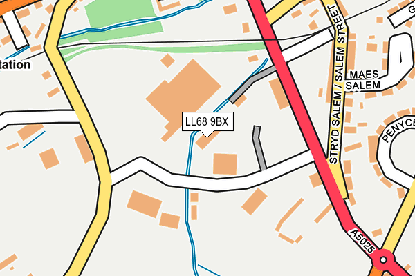 LL68 9BX map - OS OpenMap – Local (Ordnance Survey)