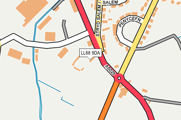 LL68 9DA map - OS OpenMap – Local (Ordnance Survey)