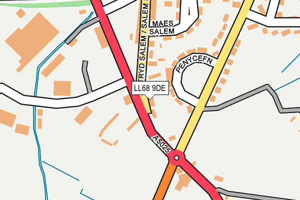 LL68 9DE map - OS OpenMap – Local (Ordnance Survey)