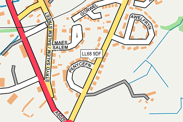 LL68 9DF map - OS OpenMap – Local (Ordnance Survey)