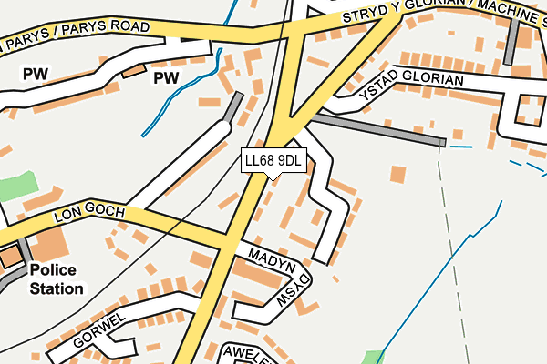 LL68 9DL map - OS OpenMap – Local (Ordnance Survey)