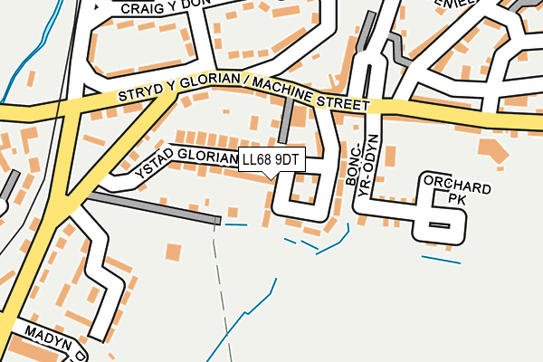 LL68 9DT map - OS OpenMap – Local (Ordnance Survey)
