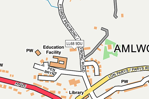 LL68 9DU map - OS OpenMap – Local (Ordnance Survey)