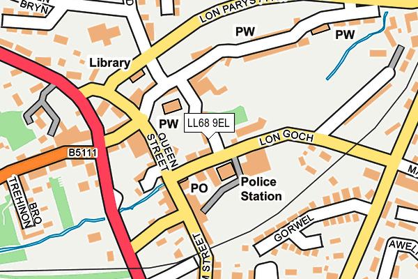 LL68 9EL map - OS OpenMap – Local (Ordnance Survey)
