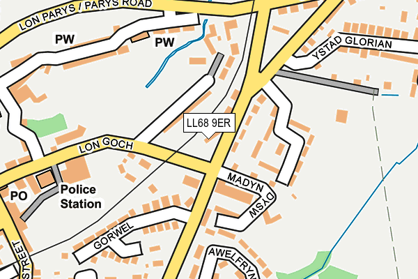 LL68 9ER map - OS OpenMap – Local (Ordnance Survey)