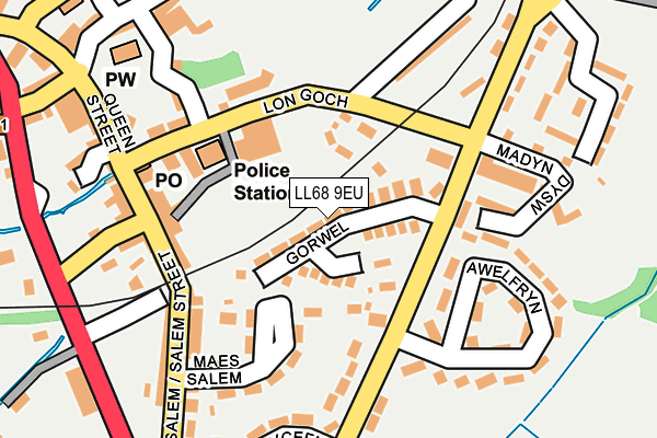 LL68 9EU map - OS OpenMap – Local (Ordnance Survey)