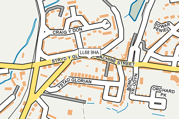 LL68 9HA map - OS OpenMap – Local (Ordnance Survey)