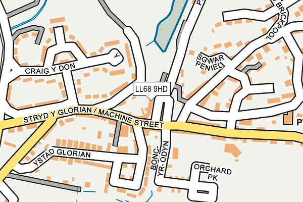 LL68 9HD map - OS OpenMap – Local (Ordnance Survey)