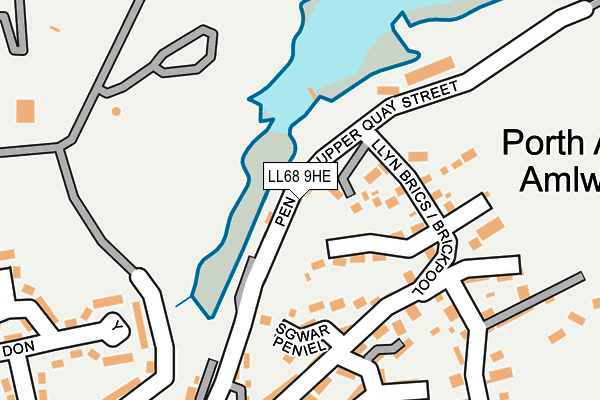 LL68 9HE map - OS OpenMap – Local (Ordnance Survey)