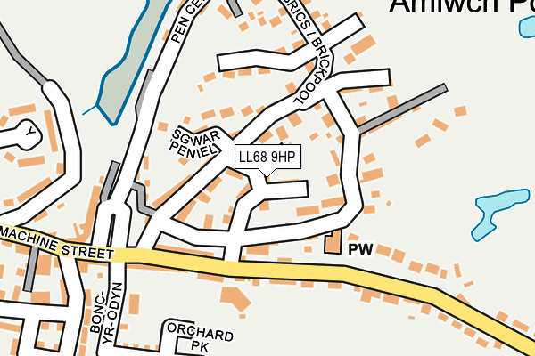 LL68 9HP map - OS OpenMap – Local (Ordnance Survey)