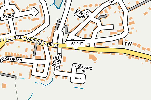 LL68 9HT map - OS OpenMap – Local (Ordnance Survey)