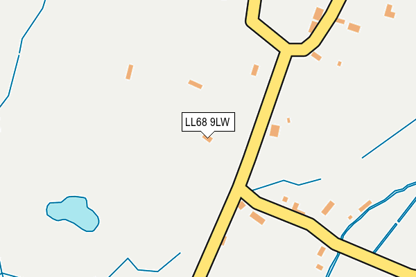LL68 9LW map - OS OpenMap – Local (Ordnance Survey)