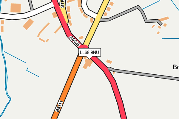 LL68 9NU map - OS OpenMap – Local (Ordnance Survey)