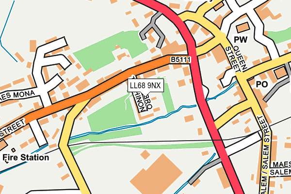 LL68 9NX map - OS OpenMap – Local (Ordnance Survey)