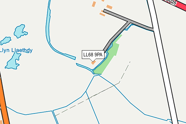 LL68 9PA map - OS OpenMap – Local (Ordnance Survey)