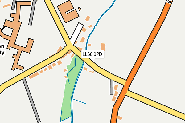 LL68 9PD map - OS OpenMap – Local (Ordnance Survey)