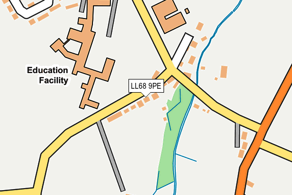 LL68 9PE map - OS OpenMap – Local (Ordnance Survey)