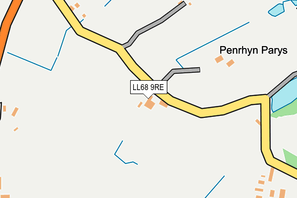LL68 9RE map - OS OpenMap – Local (Ordnance Survey)