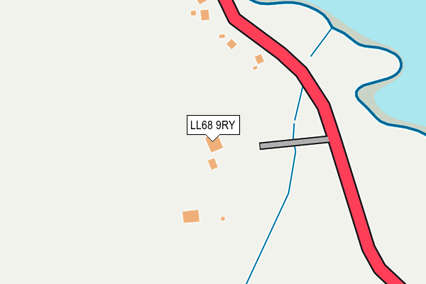 LL68 9RY map - OS OpenMap – Local (Ordnance Survey)