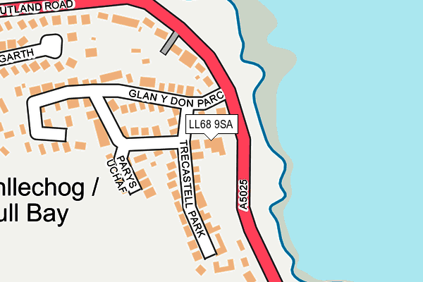 LL68 9SA map - OS OpenMap – Local (Ordnance Survey)