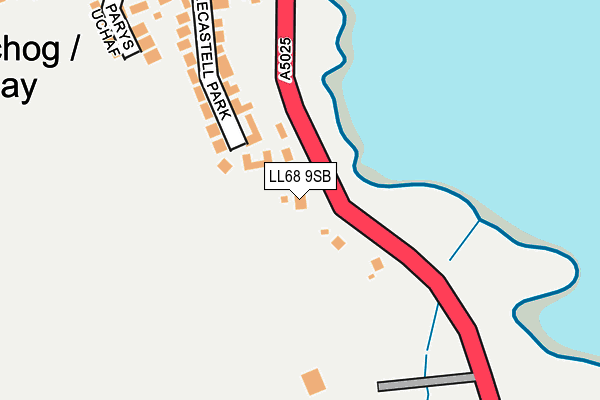 LL68 9SB map - OS OpenMap – Local (Ordnance Survey)