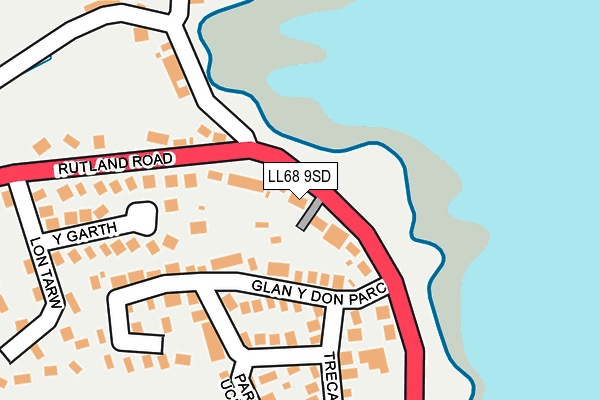 LL68 9SD map - OS OpenMap – Local (Ordnance Survey)