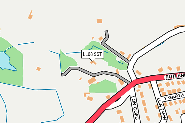 LL68 9ST map - OS OpenMap – Local (Ordnance Survey)