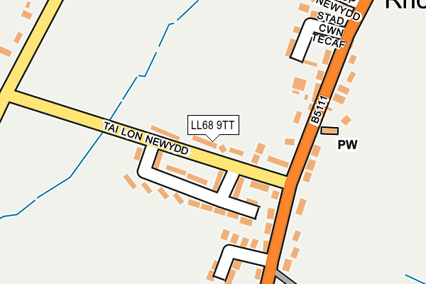 LL68 9TT map - OS OpenMap – Local (Ordnance Survey)