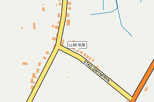 LL68 9UB map - OS OpenMap – Local (Ordnance Survey)
