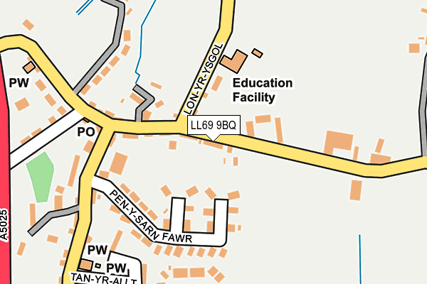 LL69 9BQ map - OS OpenMap – Local (Ordnance Survey)