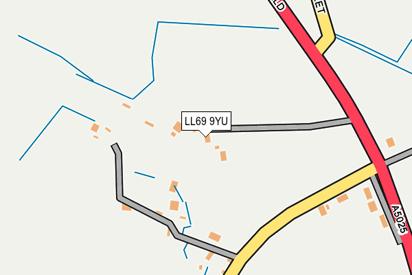 LL69 9YU map - OS OpenMap – Local (Ordnance Survey)