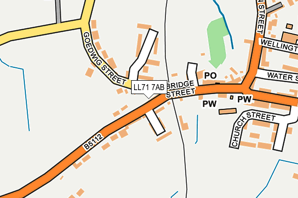 LL71 7AB map - OS OpenMap – Local (Ordnance Survey)