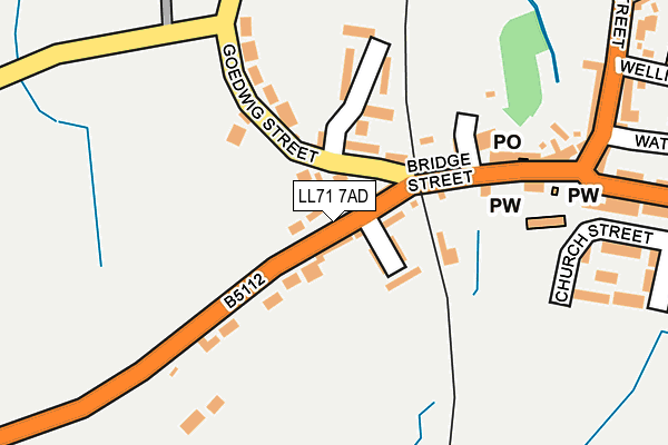 LL71 7AD map - OS OpenMap – Local (Ordnance Survey)