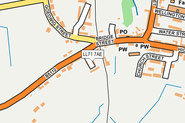 LL71 7AE map - OS OpenMap – Local (Ordnance Survey)